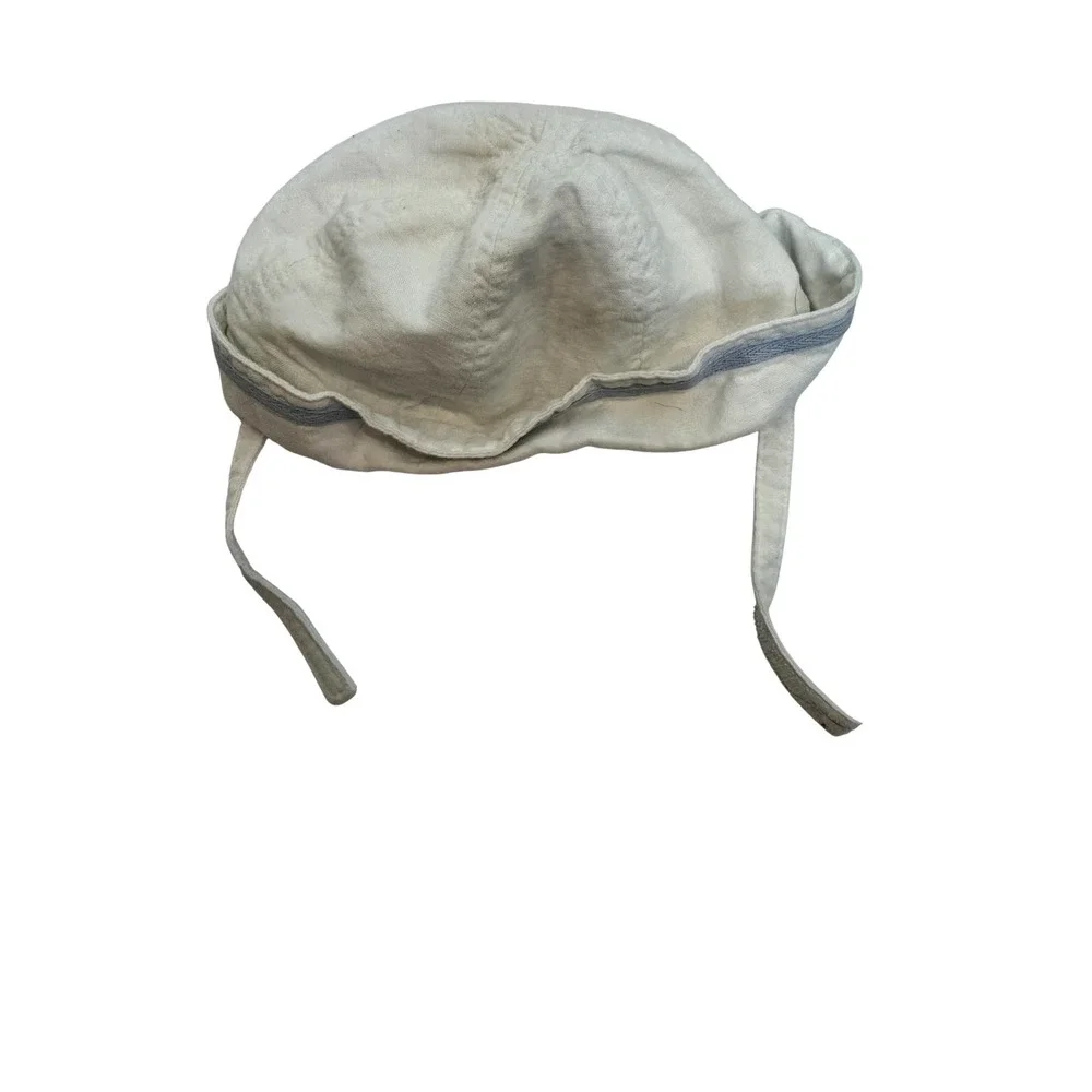 Janie and Jack Hat Cap Strap‎ Back Infant 6-12 Months Baby Linen Cotton